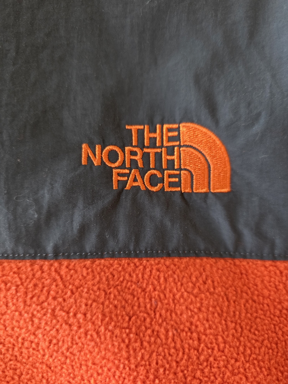The North Face Denali Jacket Orange Charcoal Gray Men L AMYN Fall 2015 - Picture 6 of 10